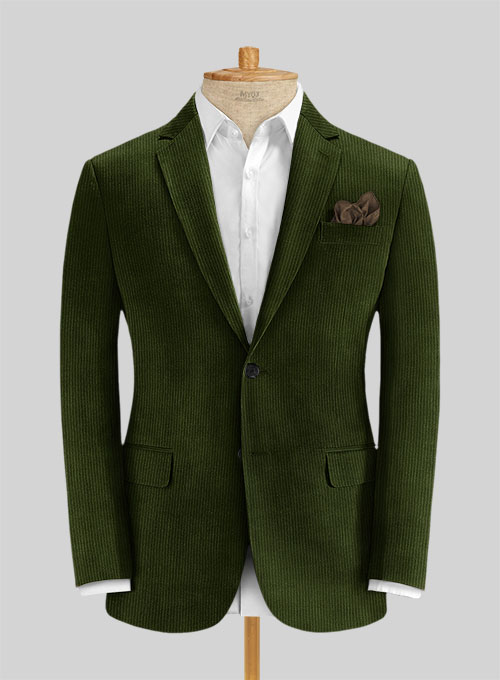 Olive Green Thick Corduroy Jacket