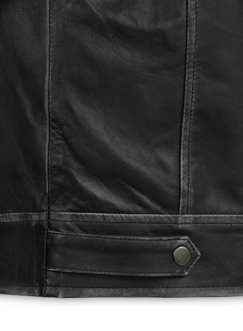 Ontario Rubbed Black Leather Jacket