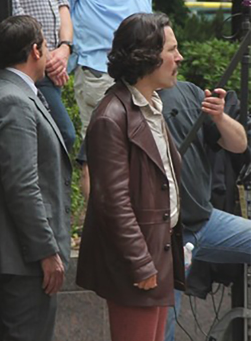 Paul Rudd Anchorman 2: The Legend Continues Leather Jacket - Click Image to Close