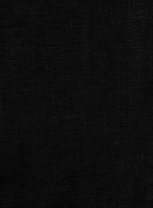 Pure Black Linen Jacket - Click Image to Close