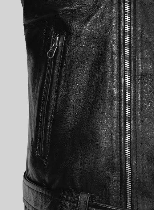 Pure Leather Biker Jacket #2 - Click Image to Close