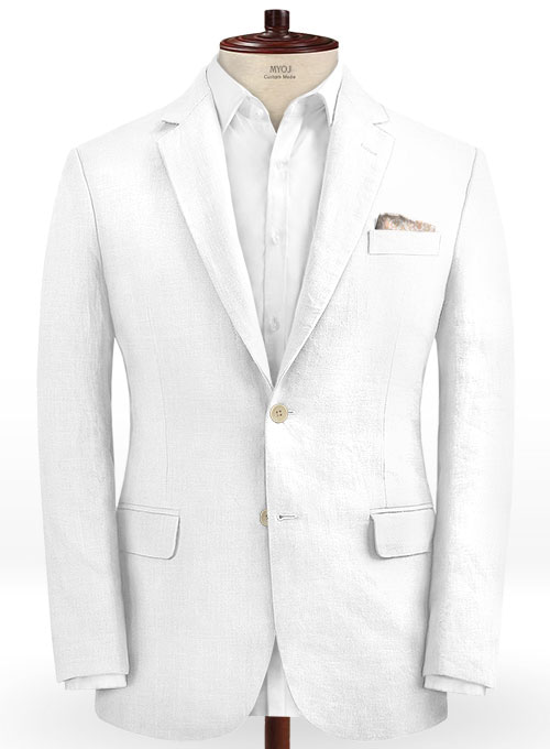 Pure White Linen Jacket