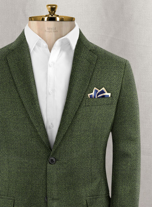 Reda Basket Green Pure Wool Jacket - Click Image to Close