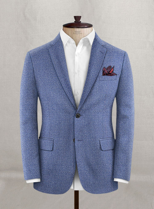 Reda Basket Royal Blue Pure Wool Jacket