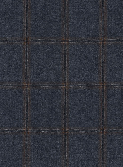 Reda Slate Blue Checks Wool Jacket - Click Image to Close