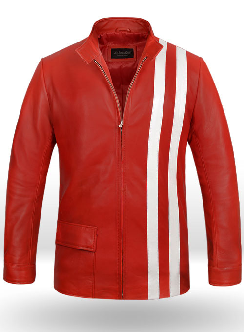 Red Elvis Presley Speedway Leather Jacket