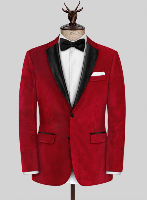 Red Velvet Tuxedo Jacket