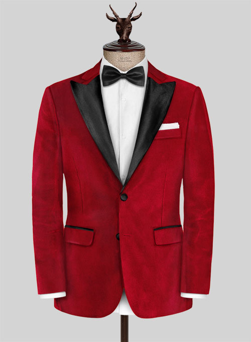 Red Velvet Tuxedo Jacket