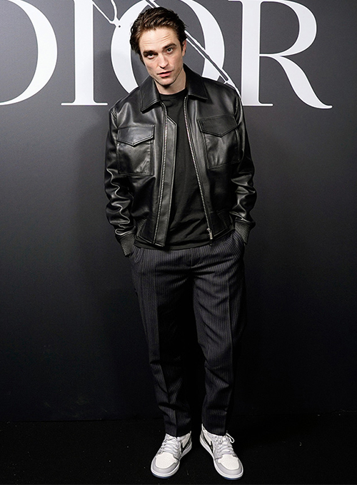 Robert Pattinson 2020 Paris Fashion Show Leather Jacket