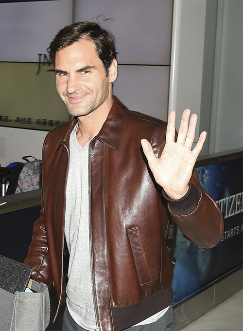 Roger Federer Leather Jacket # 2