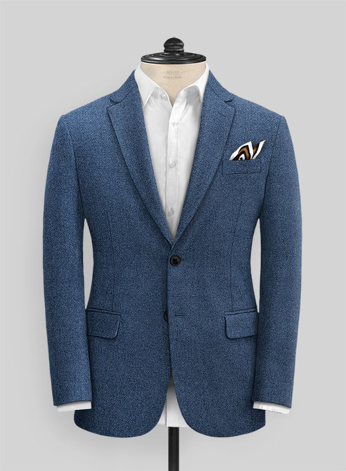 Rope Weave Persian Blue Tweed Jacket