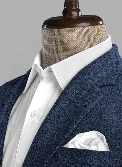 Rope Weave Persian Blue Tweed Jacket - Click Image to Close