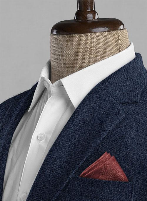 Royal Blue Heavy Tweed Jacket - Click Image to Close