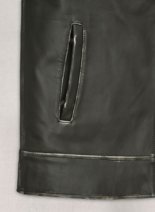 Rubbed Charcoal Jason Bateman Leather Jacket - Click Image to Close