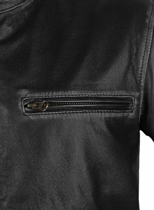 Rubbed Black Mark Wahlberg Contraband Leather Jacket - Click Image to Close