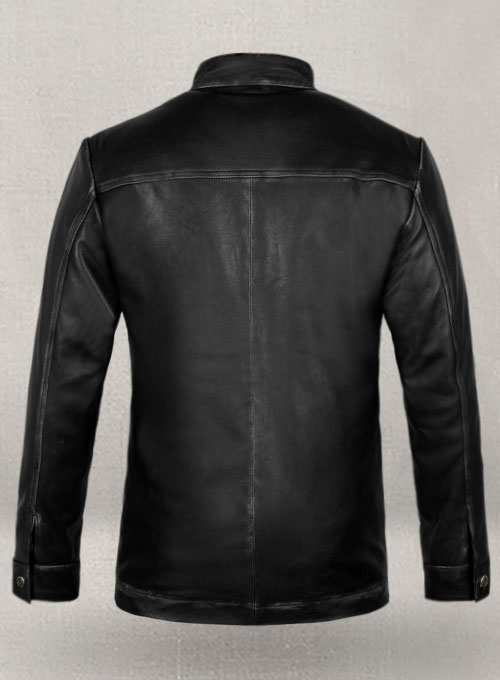 Rubbed Black Zac Efron 17 Again Leather Jacket