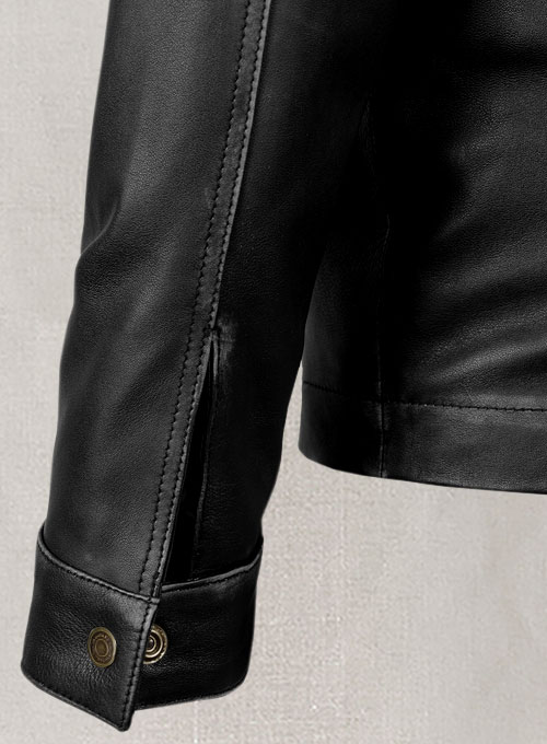 Rubbed Black Zac Efron 17 Again Leather Jacket - Click Image to Close