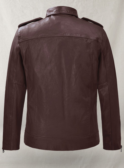 Rutland Burgundy Riding Leather Jacket - Click Image to Close