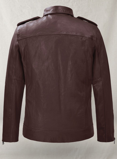 Rutland Burgundy Riding Leather Jacket