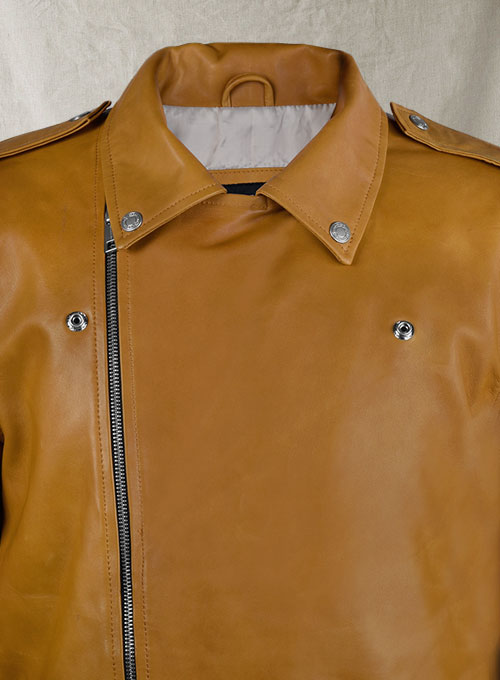 Rutland Caramel Brown Riding Leather Jacket - Click Image to Close