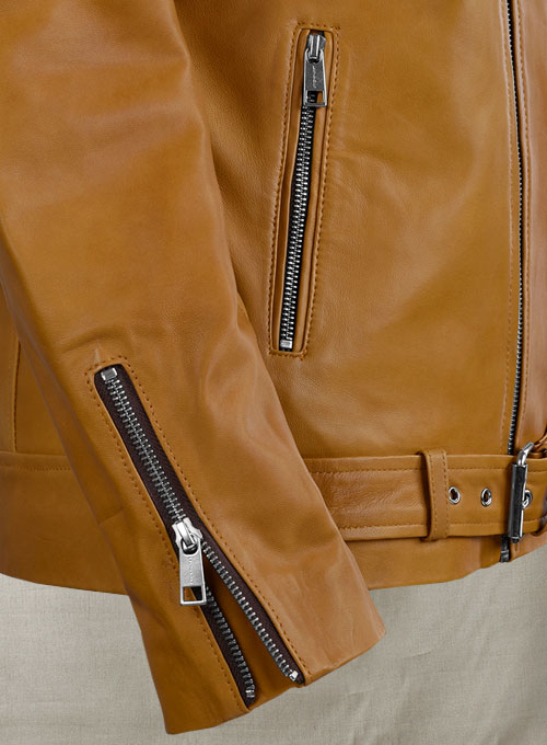Rutland Caramel Brown Riding Leather Jacket - Click Image to Close
