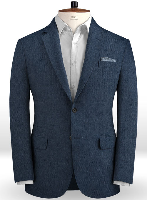 Safari Blue Cotton Linen Jacket