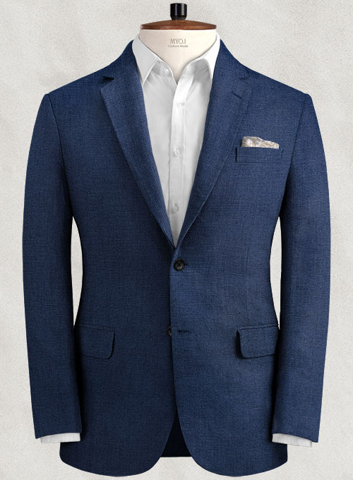 Safari Royal Blue Cotton Linen Jacket