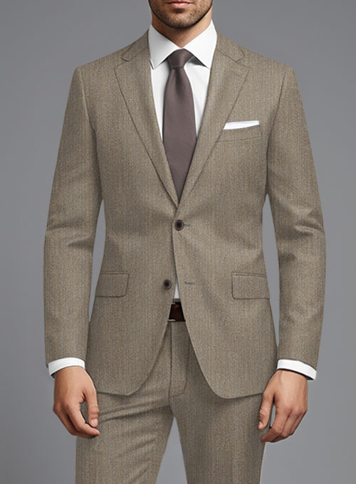 Scabal Crude Brown Wool Jacket - Click Image to Close
