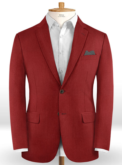 Scabal Ed Red Wool Jacket