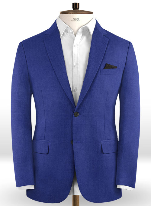 Scabal Egyptian Blue Wool Jacket