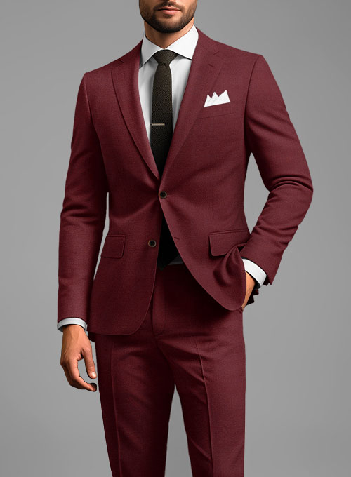 Scabal Maroon Wool Jacket - Click Image to Close