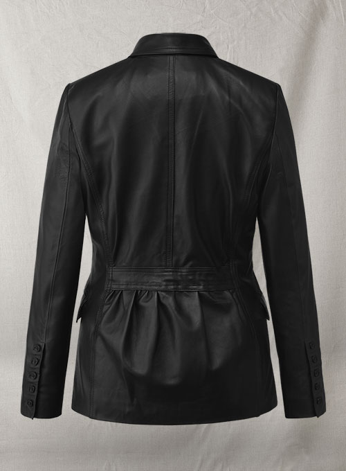 Scarlett Johansson The Winter Soldier Leather Blazer - Click Image to Close