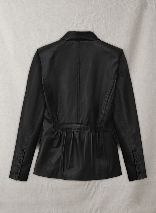 Scarlett Johansson The Winter Soldier Leather Blazer - Click Image to Close