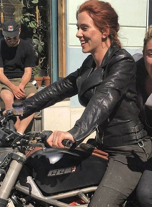 Scarlett Johansson Black Widow Leather Jacket - Click Image to Close