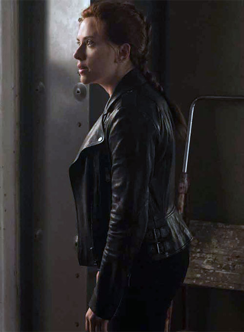 Scarlett Johansson Black Widow Leather Jacket - Click Image to Close