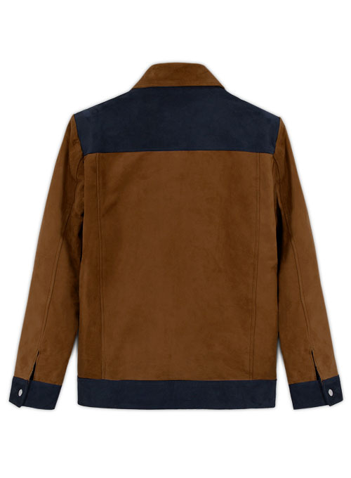 Soft Caramel Brown Suede Cristiano Ronaldo Leather Jacket #1 - Click Image to Close