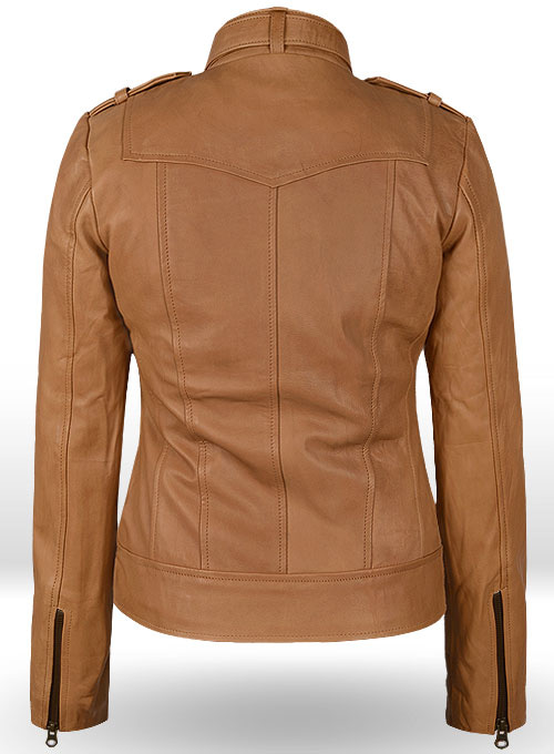 Soft Hunter Tan Washed & Wax  Leather Jacket # 235