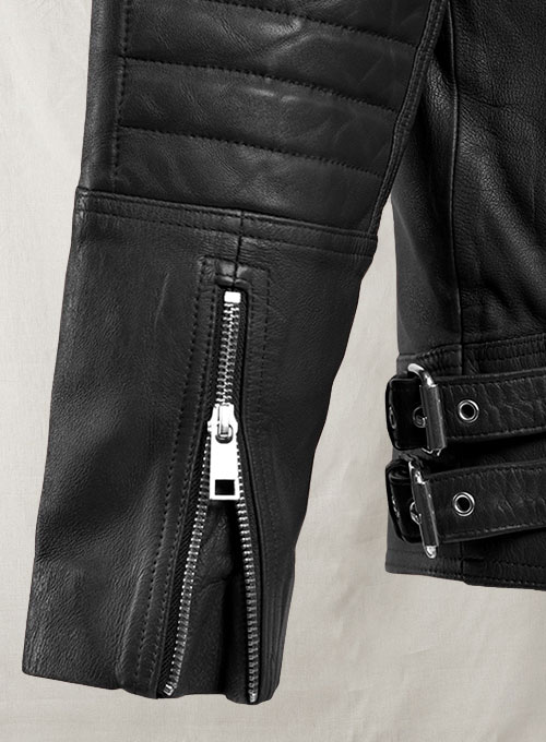 Shotgun Black Moto Leather Jacket - Click Image to Close