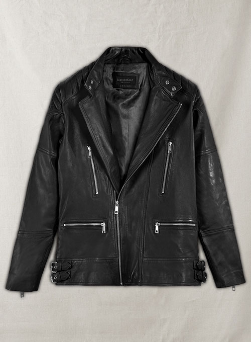 Shotgun Black Moto Leather Jacket - Click Image to Close
