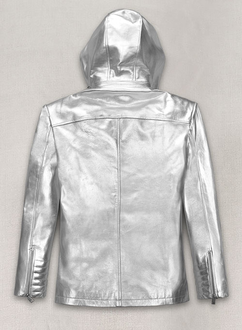 Silver Leather Jacket #109 - Click Image to Close