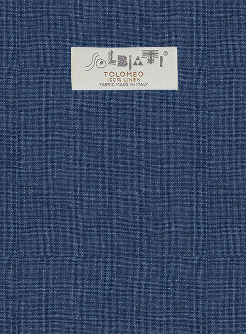 Solbiati Denim Dark Blue Linen Jacket - Click Image to Close