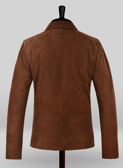 Soft Tan Brown Suede Daniel Craig Spectre Leather Jacket - Click Image to Close