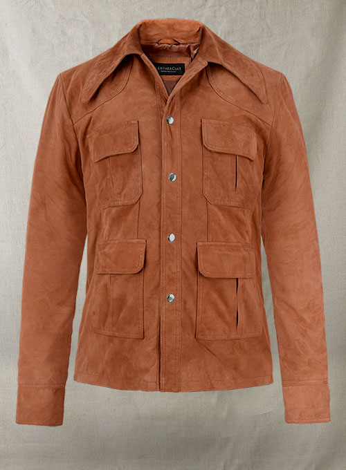 Burnt Orange Suede Tom Cruise American Made Leather Jacket