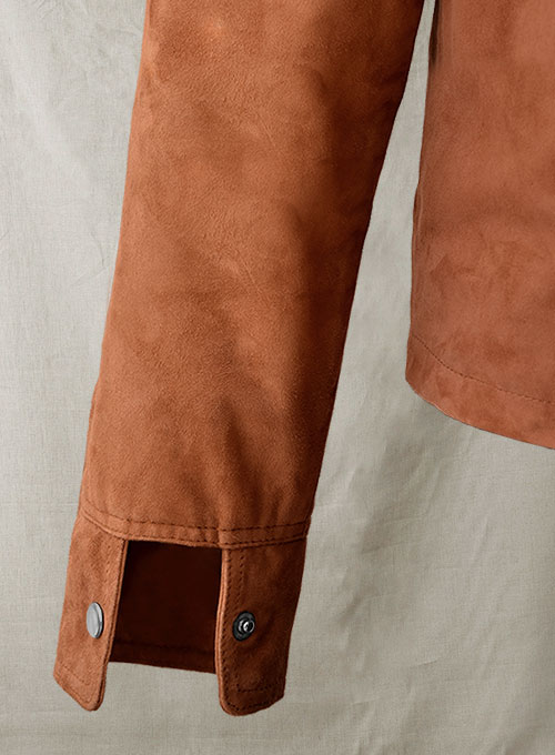 Burnt Orange Suede Tom Cruise American Made Leather Jacket - Click Image to Close