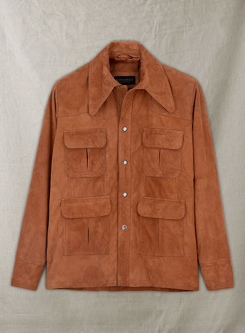 Burnt Orange Suede Tom Cruise American Made Leather Jacket