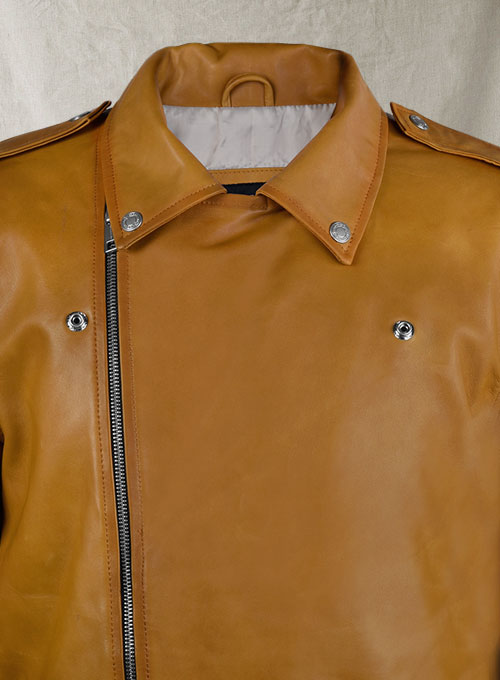 Rutland Caramel Brown Wax Riding Leather Jacket