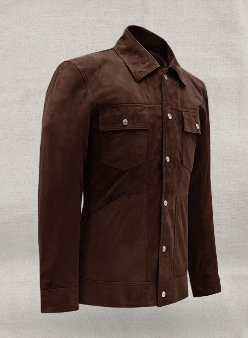 Brown Frodo Suede Leather Jacket - Click Image to Close