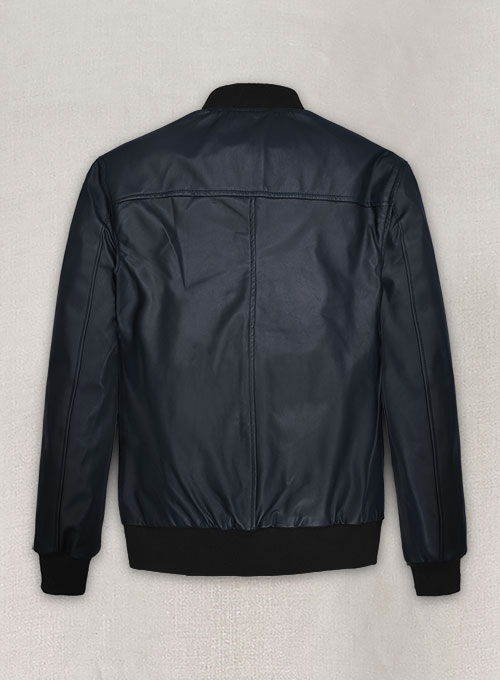 Soft Deep Blue John Cho Leather Jacket #2 - Click Image to Close