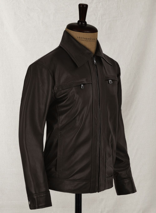 Soft Dark Brown Don Cheadle Traitor Leather Jacket - Click Image to Close