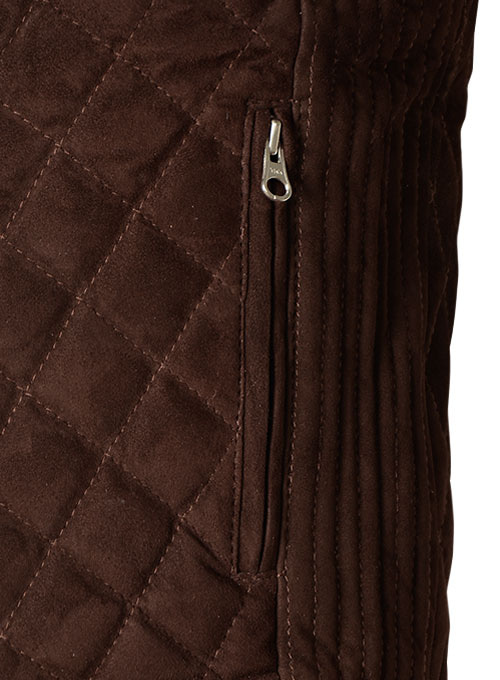 Soft Dark Brown Suede Leather Vest # 324